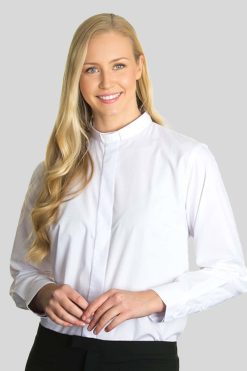 Elegant White Women's Clergy Shirt