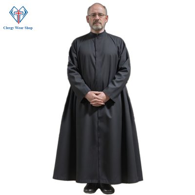 Plus Size Men's Clergy Robe in Black - Clergy Wear Shop ™