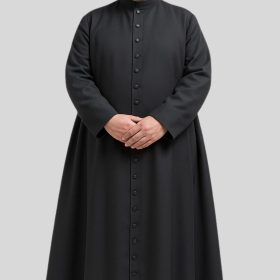 Plus Size Men's Clergy Robe in Black
