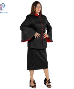 Women's Black Clergy Suit Flared Sleeves - Clergy Wear Shop ™