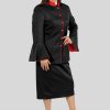 Women's Black Clergy Suit with Flared Sleeves
