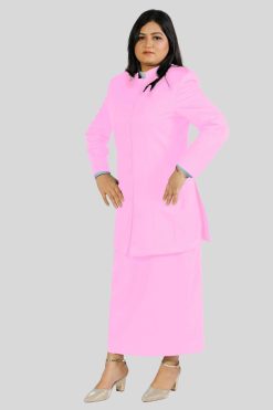 Women's Pink Skirt Suit Designed for Church Events