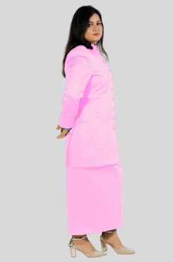 Women's Pink Skirt Suit Designed for Church Events