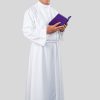Classic Clerical Alb for Men in White Fabric