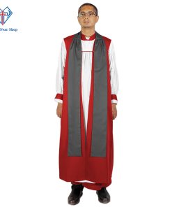 Red Clergy Chimere Set a Ceremonial Attire for Worship