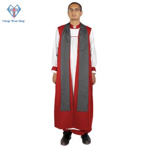 Red Clergy Chimere Set a Ceremonial Attire for Worship