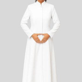 Graceful White Minister Robe for Women