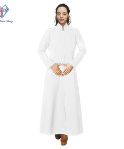 Graceful White Minister Robe for Women