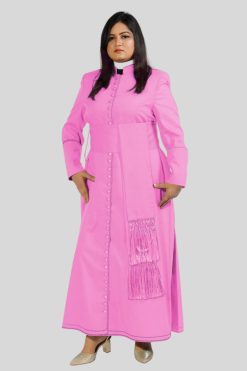 Pink Serenity Women's Cassock with Simple Elegance