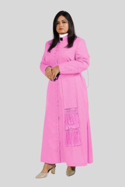 Pink Serenity Women's Cassock with Simple Elegance