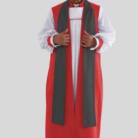Red Clergy Chimere Set a Ceremonial Attire for Worship