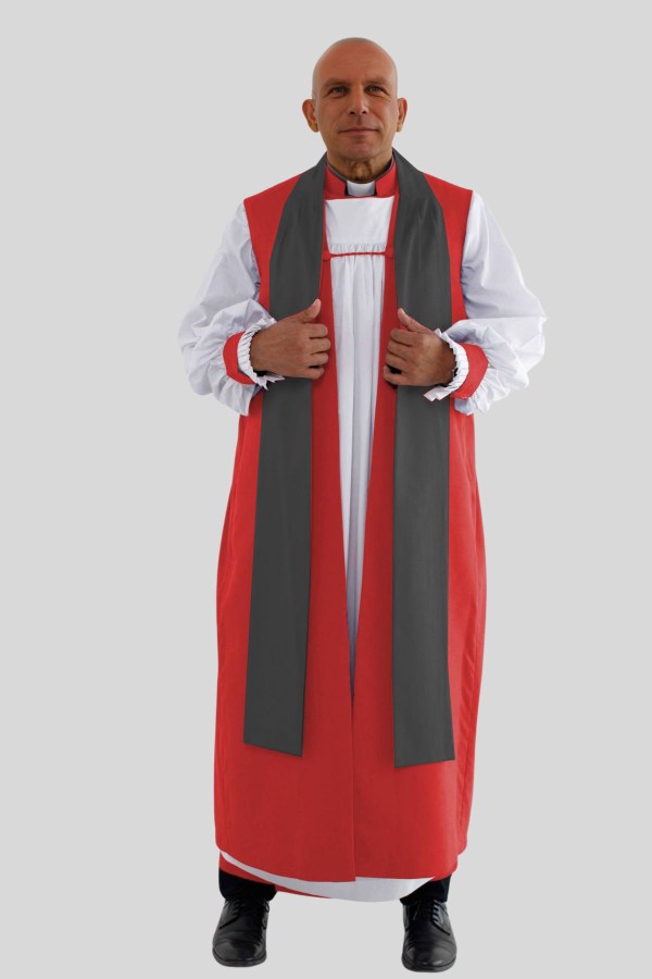 Red Clergy Chimere with Black Tippet
