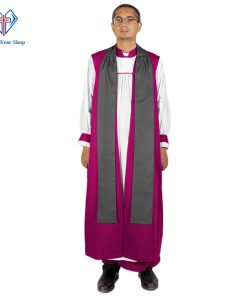 Red Purple Clergy Chimere with Black Tippet