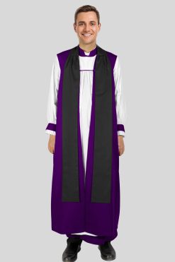 Roman Purple Chimere with Black Tippet