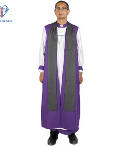 Roman Purple Clergy Chimere with Black Tippet