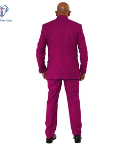 Classic Red Purple Church Suit for Worship Events