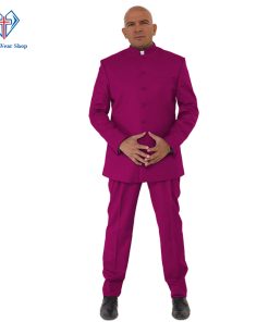 Classic Red Purple Church Suit for Worship Events