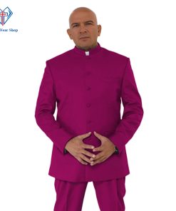 Classic Red Purple Church Suit for Worship Events