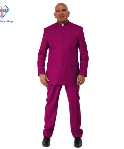 Classic Red Purple Church Suit for Worship Events