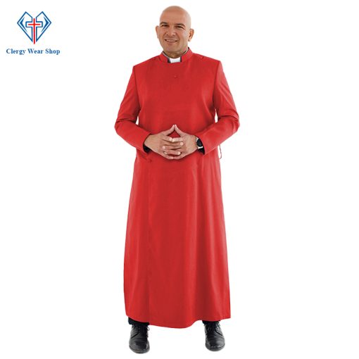 Elegant Anglican Cassock for Men in Red - Clergy Wear Shop ™