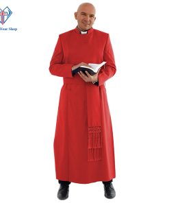 Elegant Anglican Cassock for Men in Red - Clergy Wear Shop ™