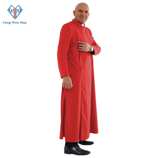 Elegant Anglican Cassock for Men in Red - Clergy Wear Shop ™