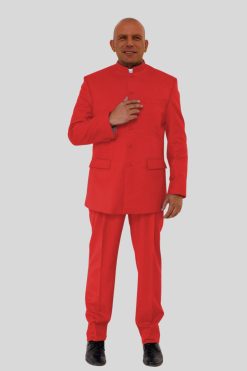 Majesty Red Clergy Suit for Men Designed for Sacred Ceremonies