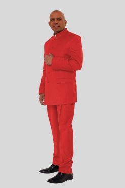 Majesty Red Clergy Suit for Men Designed for Sacred Ceremonies
