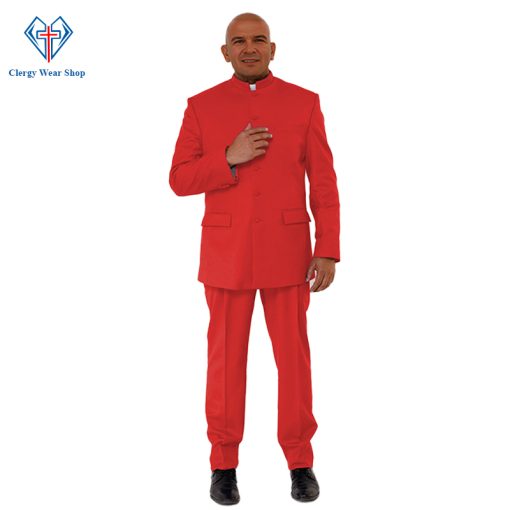 Majesty Red Men's Clergy Suit – Perfect for Holy Ceremonies