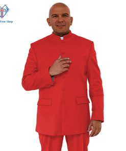 Majesty Red Men's Clergy Suit – Perfect for Holy Ceremonies