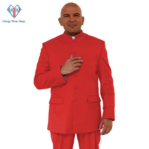 Majesty Red Men's Clergy Suit – Perfect for Holy Ceremonies