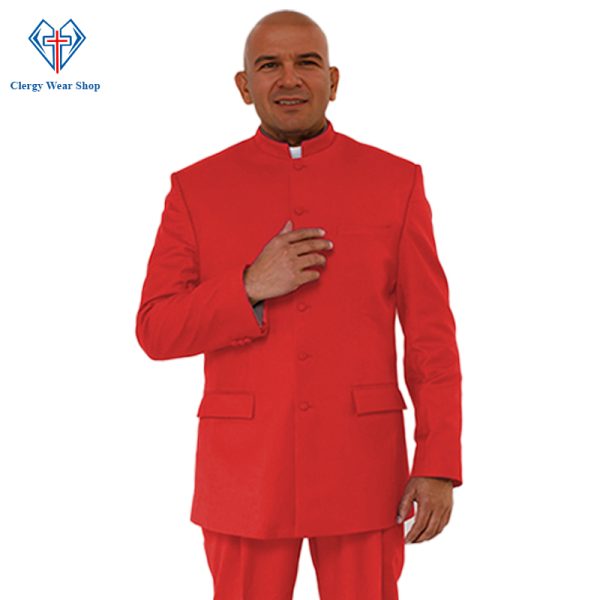 Majesty Red Men's Clergy Suit – Perfect for Holy Ceremonies