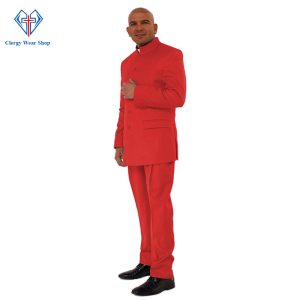 Majesty Red Men's Clergy Suit – Perfect for Holy Ceremonies