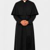 Reverent Black Priest Cassock with 33 Buttons & Shoulder Cap