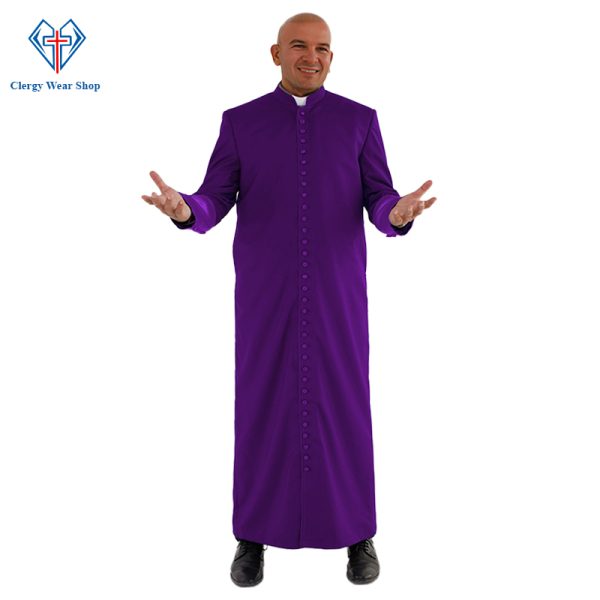 Roman Cassock in Purple for Bishops - Clergy Wear Shop ™