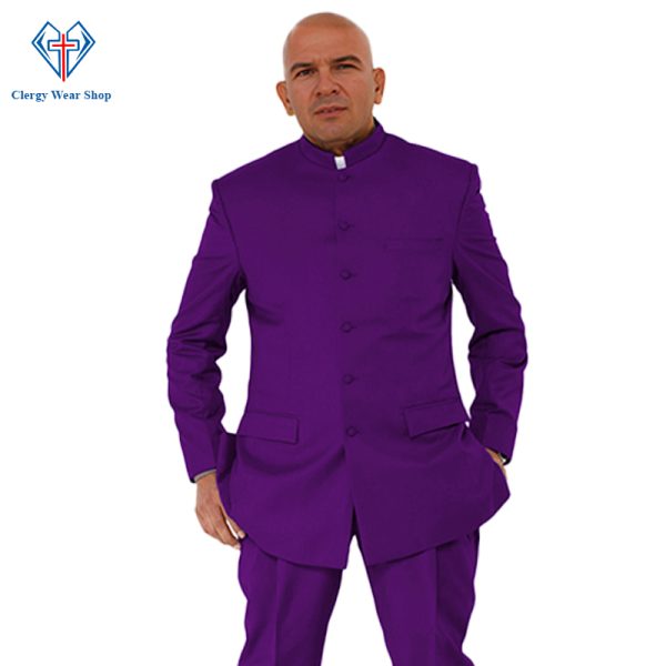 Roman Purple Clergy Suits for Formal Worship Events