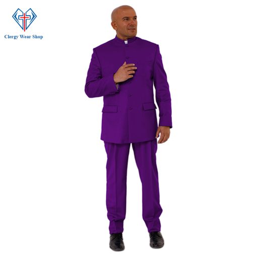 Roman Purple Clergy Suits for Formal Worship Events