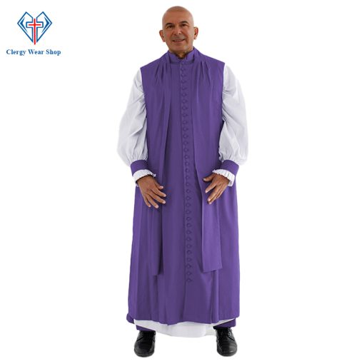 Clergy Chimere Roman Purple 33 Buttons - Clergy Wear Shop ™