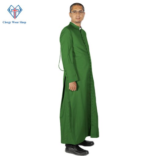 Green Priest Cassock for Holy Sundays - Clergy Wear Shop ™ (1)