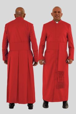 Luxurious Red Clergy Robe with Three Backpleats