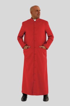 Luxurious Red Clergy Robe with Three Backpleats