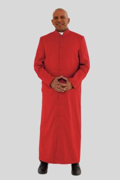 Luxurious Red Clergy Robe with Three Backpleats