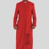 Luxurious Red Clergy Robe with Three Backpleats