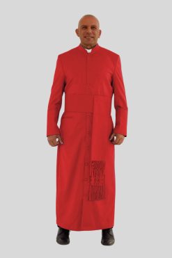 Luxurious Red Clergy Robe with Three Backpleats