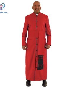 Majestic Red Clergy Robe with Black Trim for Solemn Ceremonies (3)