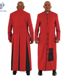 Majestic Red Clergy Robe with Black Trim for Solemn Ceremonies (3)