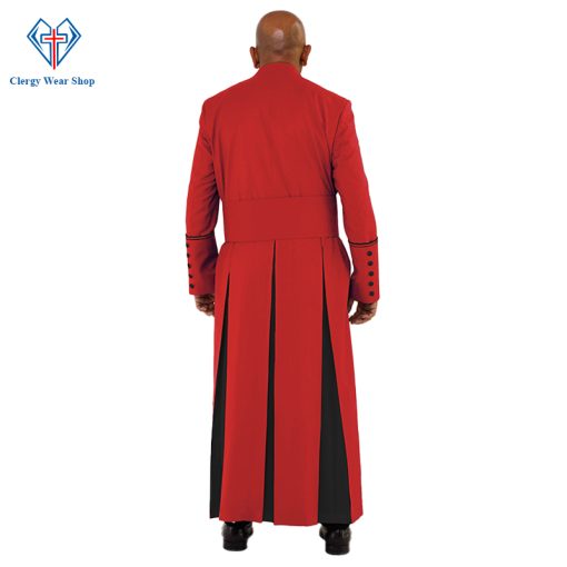 Majestic Red Clergy Robe with Black Trim for Solemn Ceremonies (3)