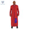 Noble Red Clergy Robe with Royal Blue Trim