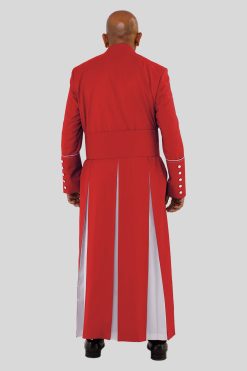 Sacred Red Clergy Robe with White Trim & Three Backpleats