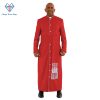 Sacred Red Clergy Robe with White Trim